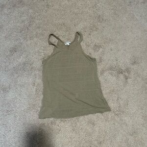 Ozma Green Raw Silk Tank S